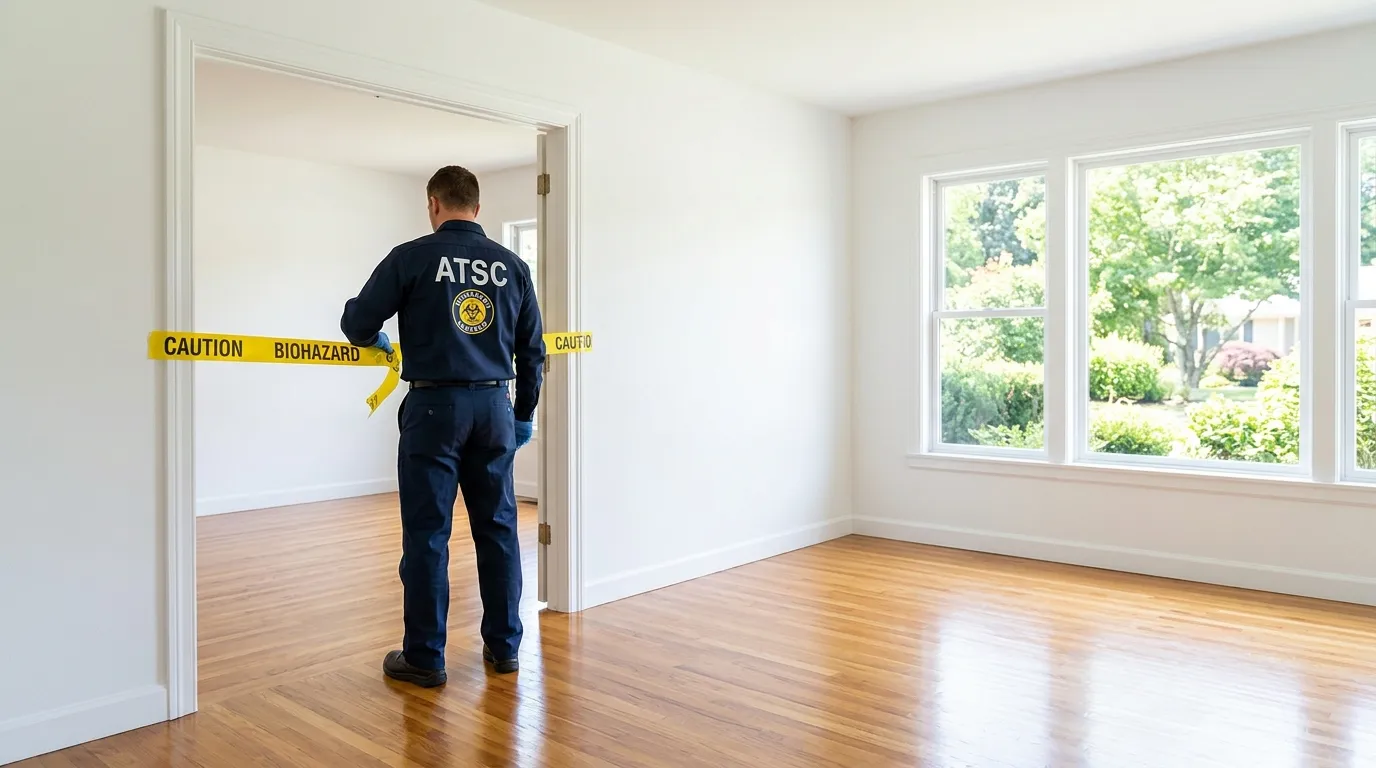 Certified biohazard cleanup crew performing Crime Scene Cleanup in Darien